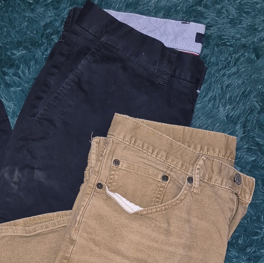 GAP Denim Tan and Black Jeans